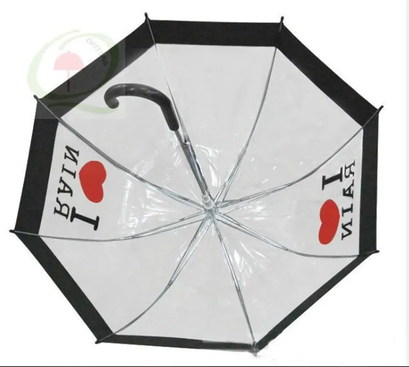 outdoor transparent umbrella clearance wedding decoration dome shape Long-Handle Automatic love rain | Дом и сад