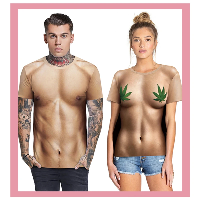 Новинка 2020 Лидер продаж футболка для пар и женщин уродливая с 3D рисунком одежда