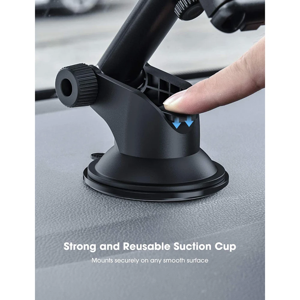 mpow ca032 car phone holder dashboard car phone mount with washable strong sticky gel pad with one touch design for iphone 12 11 free global shipping