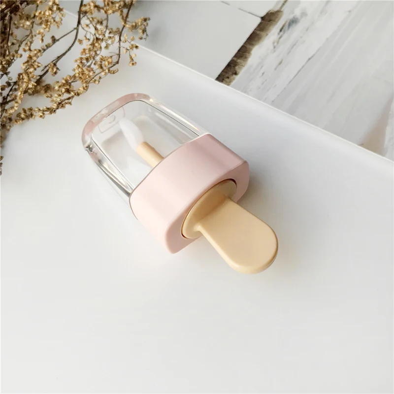 

1Pc Empty Lip Gloss Tube Containers Cream Jars DIY Make Up Tool Cosmetic Ice Cream Transparent Lip Balm Refillable Bottle