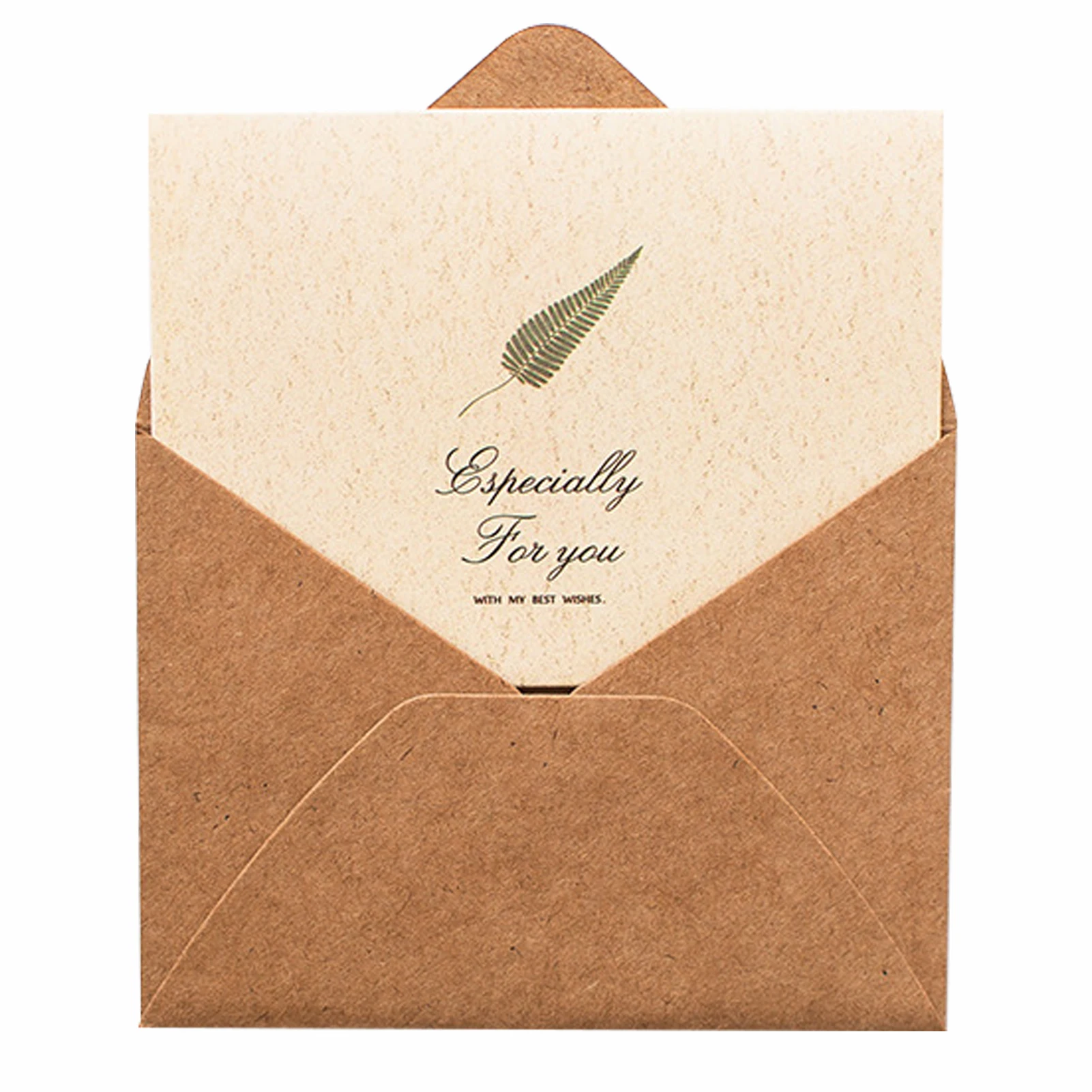 

20pcs Office Brown Paper Envelopes Elegant Thanks Stationery Part With Folded Cardstock Birthday Invitations Retro DIY Printed