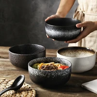 japanese style bowl 6 5 inch ceramic bowl hotel restaurant rice bowl fruit salad bowl home dessert bowl ramen bowl