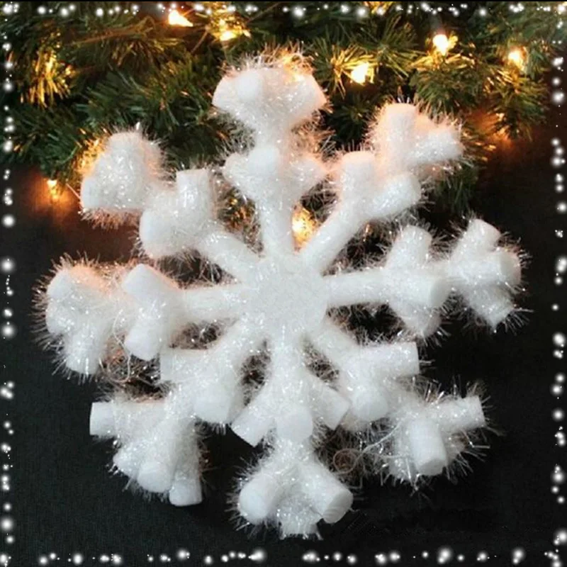 Christmas Decoration Six - Bar Eight- Stereo Snowflake Hanging String Foam Hotel Decorations | Дом и сад