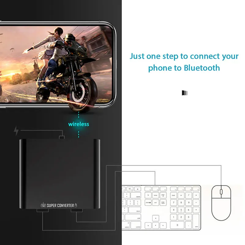 Конвертер клавиатуры и мыши Ipega 9116 Φ Bluetooth 4 0 для игрового контроллера Android