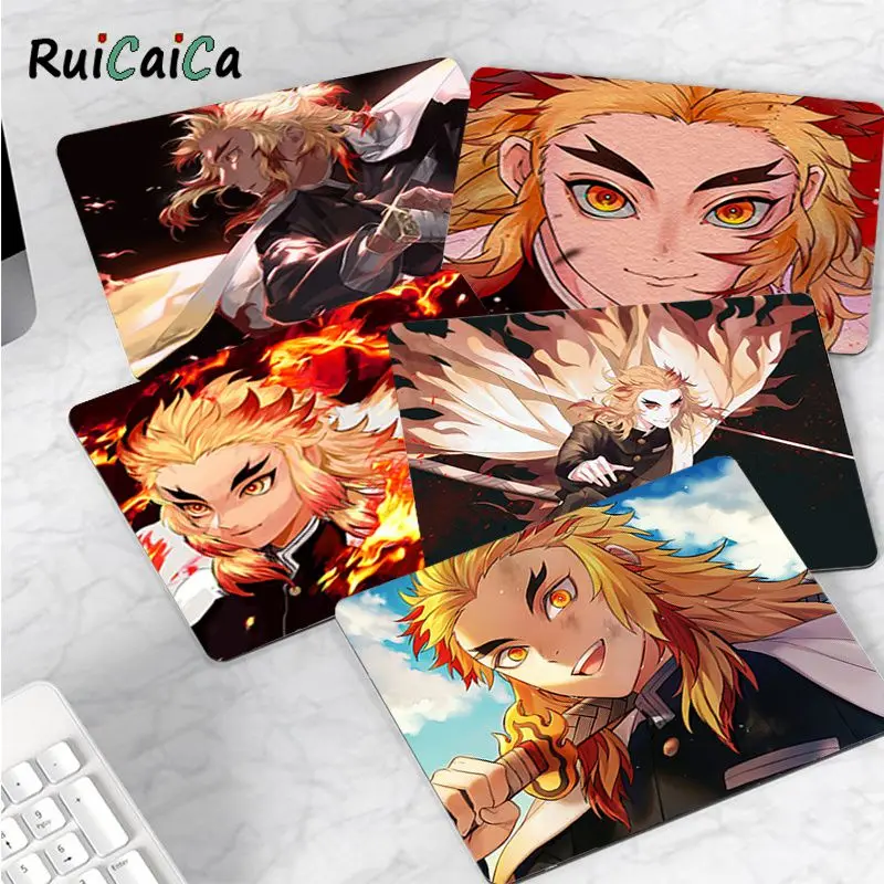 

RuiCaiCa Non Slip PC Kimetsu no Yaiba Rengoku High Speed New Mousepad Top Selling Wholesale Gaming Pad mouse