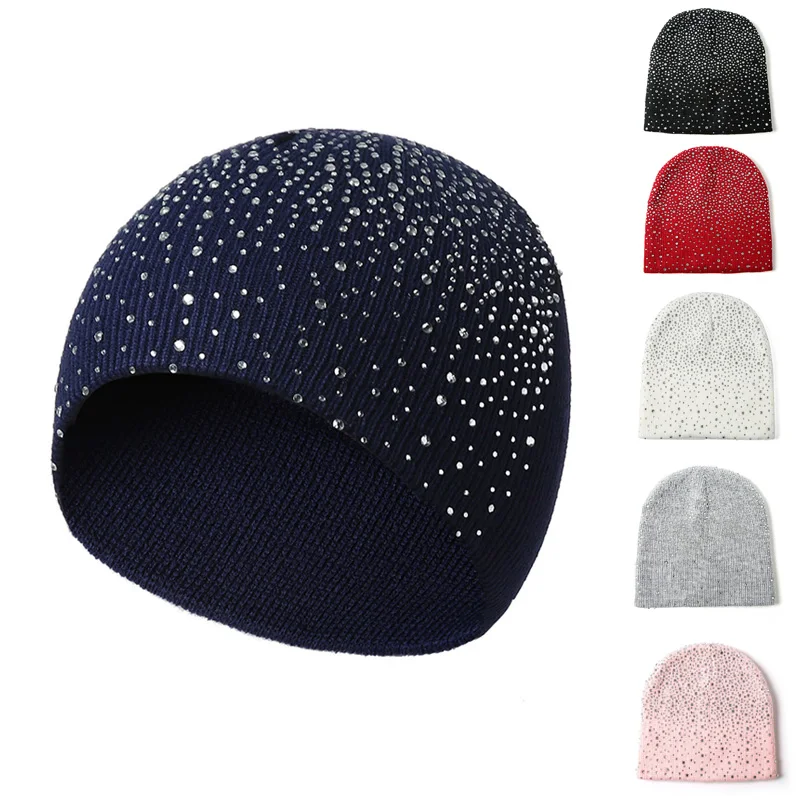 

Crystal Beanies For Women Hip Hop Knit Hat For Lady Hip Hop Beanies Ski Cap