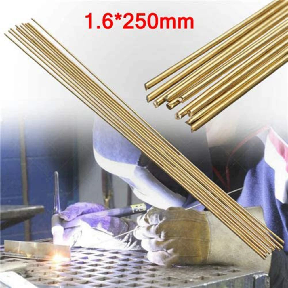 

10pcs 1.6*250mm Brass HS221 Rods Wires Sticks Gold Repair Welding For Brazing Soldering Repair Tools
