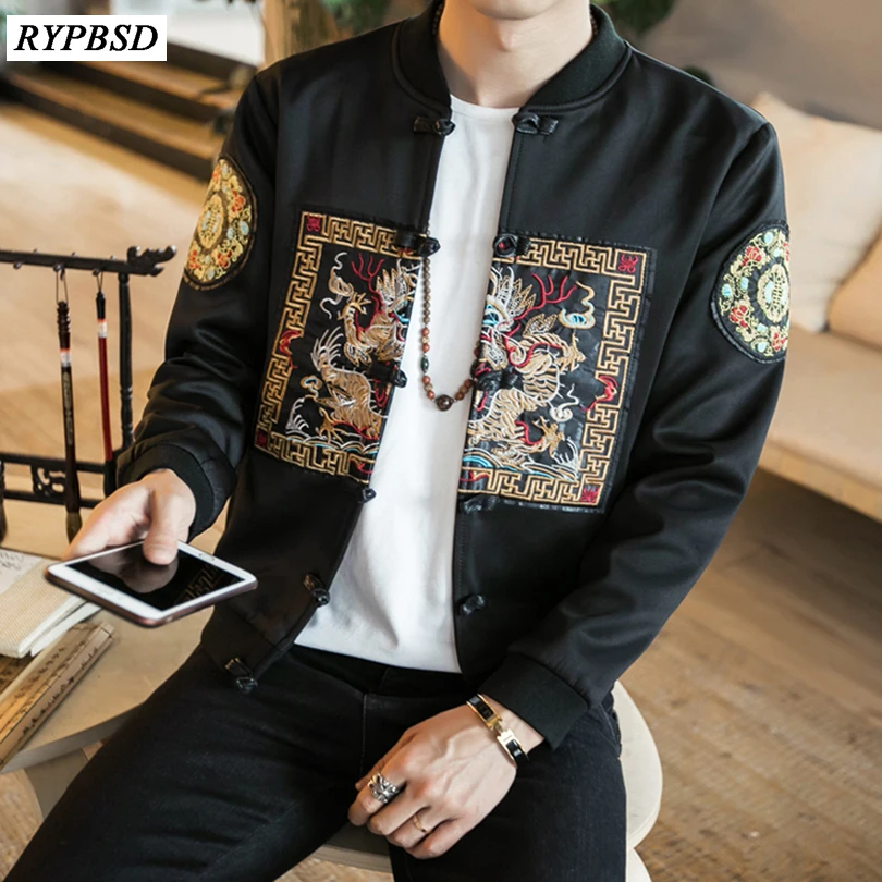 Мужская куртка с вышивкой повседневная куртка-бомбер мужские куртки пальто в