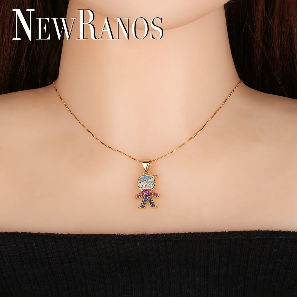 Newranos любящий мальчик девочка кулон ожерелье Красочный семья мама папа дочь сын
