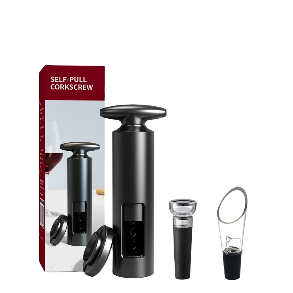 

Набор открывалок для бутылок, 4 шт., кухонные инструменты, ручной штопор для вина, нож для фольги, вакуумная пробка для вина, набор для насадки...