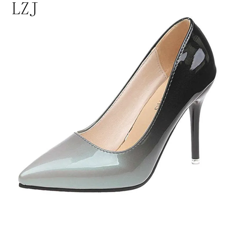 Женские туфли лодочки из лакированной кожи на высоком каблуке 10 см|Женские туфли|