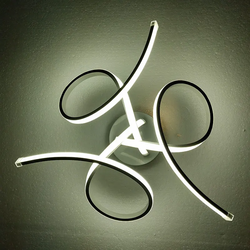 

Modern Led Ceiling Lights Art Flower Modern White surface mounted Ceiling Lamp For Living Study Room Bedroom Home Decoration