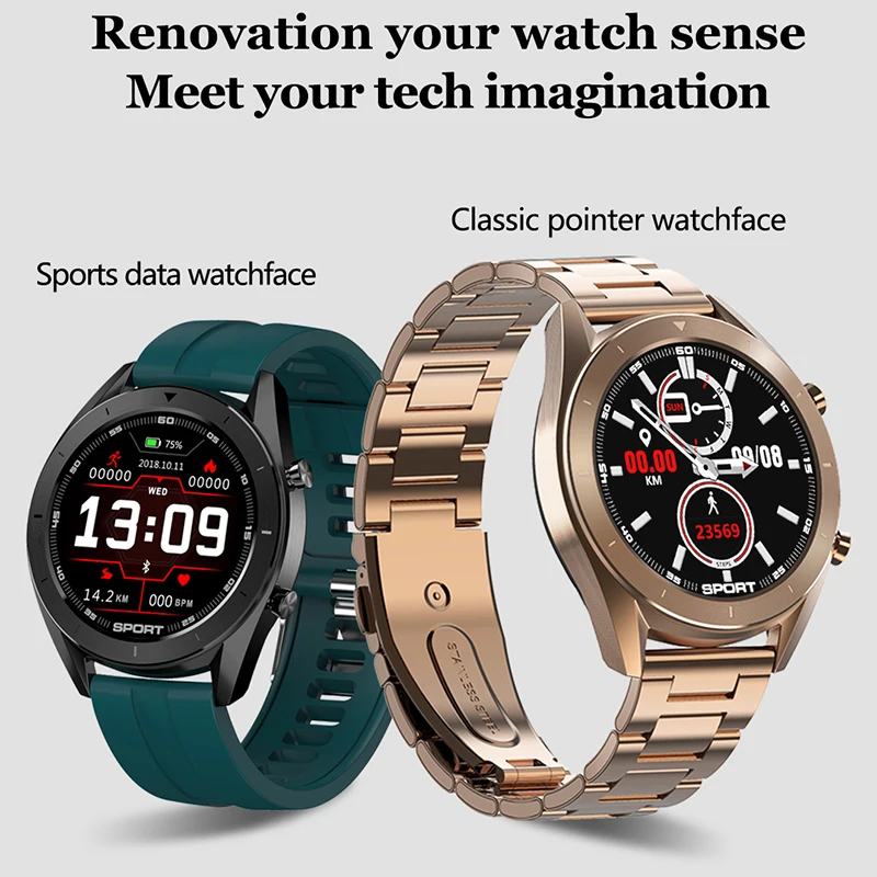Timewolf кровяное давление умные часы ЭКГ монитор для мужчин полный Roud Smartwatch Android