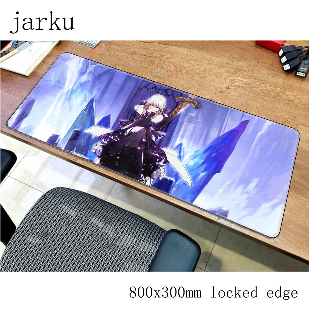 Фигурка геймерский коврик для мыши 800x300X3 мм игровой коврик для мыши fate аниме аксессуары для ноутбуков гелевый padmouse эргономичный коврик