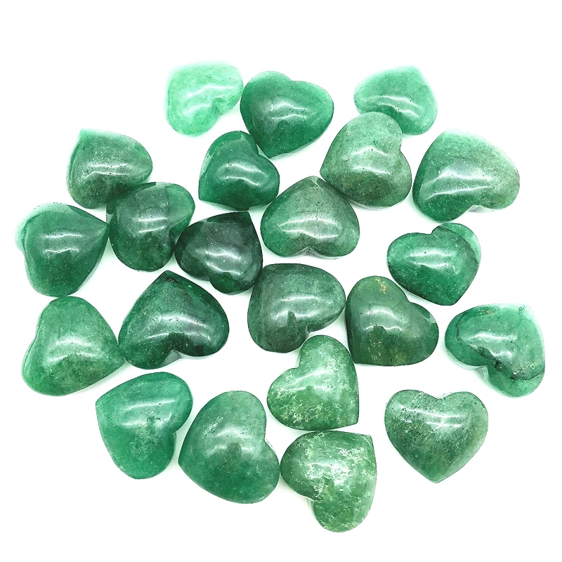 

1pc Natural Green Strawberry Crystal Heart Shaped Crystal Polished Stones Healing Decor Gifts Natural Stones and Crystals