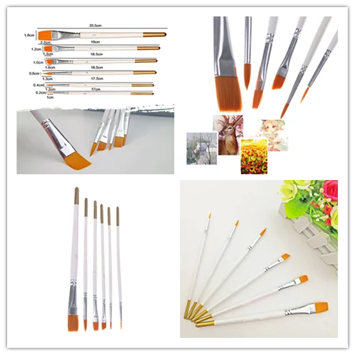 

6Pcs/Set Hand-painted Drawing Art Paint Brush Hook Line Pen Art Supplies Nylon Brush Painting Pen