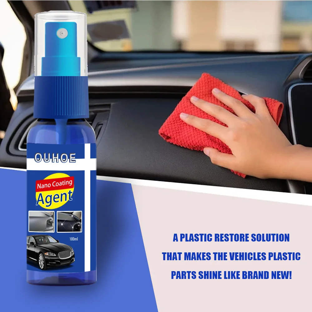 

30ML Interior Plastic Plastic Parts Wax Retreading Agent Renewed Plastic Restore Maintenance Agent Car Interior Seat dustproof