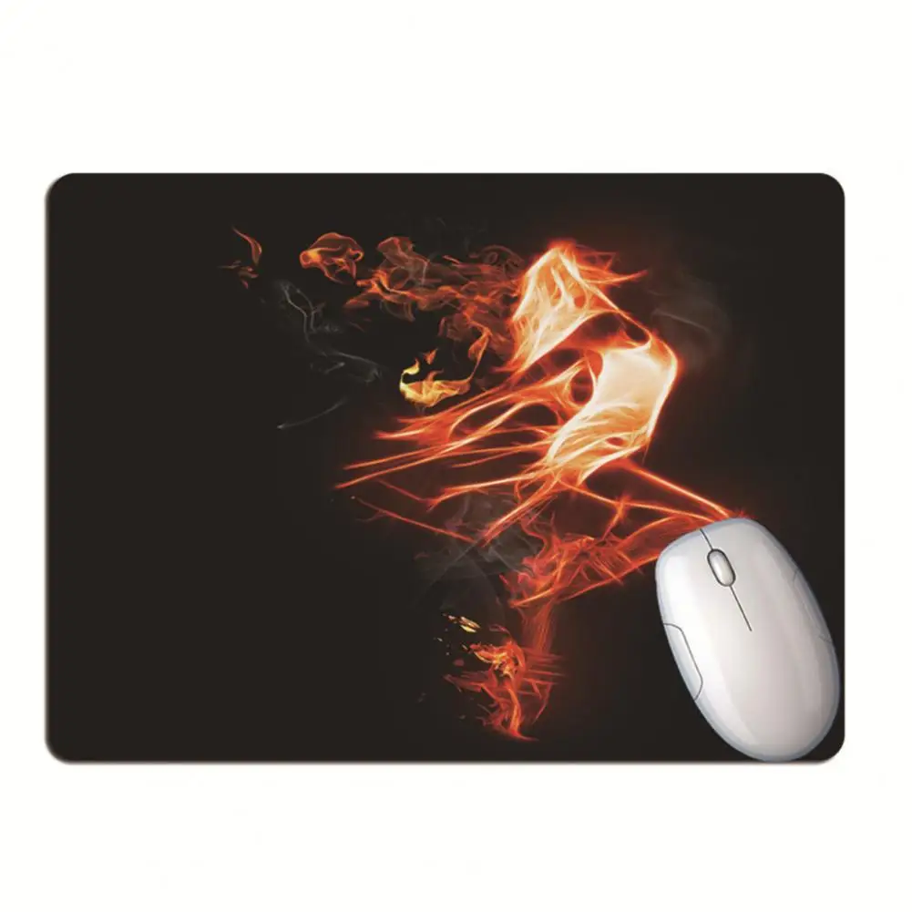 

Коврик для мыши, мягкий резиновый противоскользящий Настольный коврик для мыши с рисунком огня, подставка для запястья для планшета