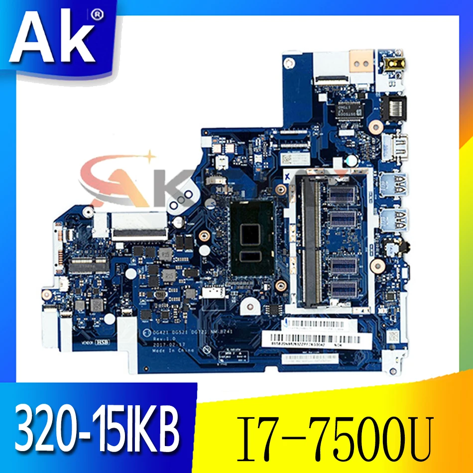 

for Applicable to 320-15IKB /17IKB Notebook Motherboard I7-7500U Number NM-B241 test ok