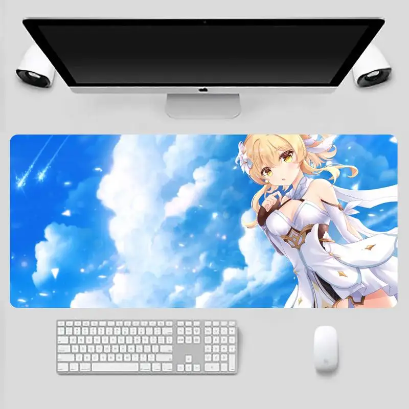 

cute Genshin Impact game Customized laptop Gaming mouse pad Game Office Work Mouse Mat pad X XL Cushion mouse pad