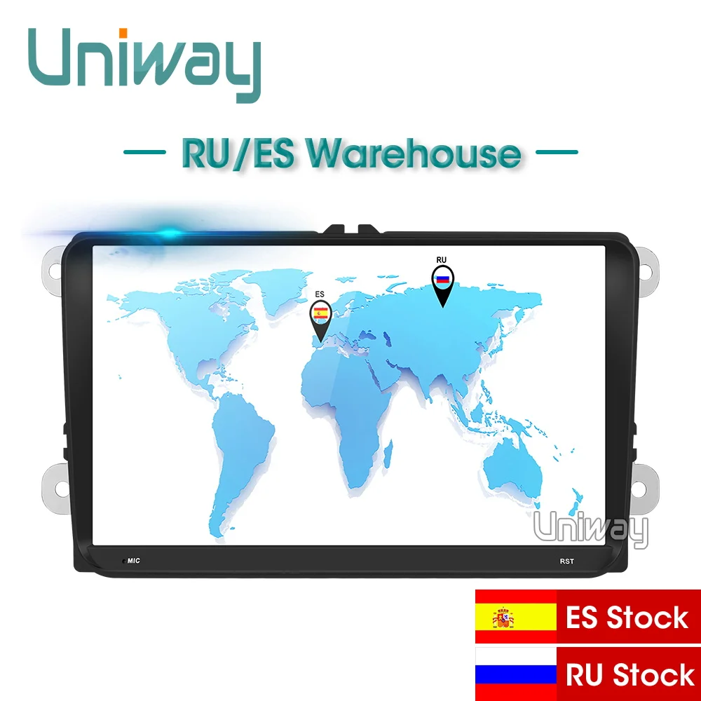 Uniway ADZ9071 android 8,1 автомобиль dvd для vw passat b7 b6 Гольф 5 Поло tiguan octavia rapid fabia с gps-навигации радио