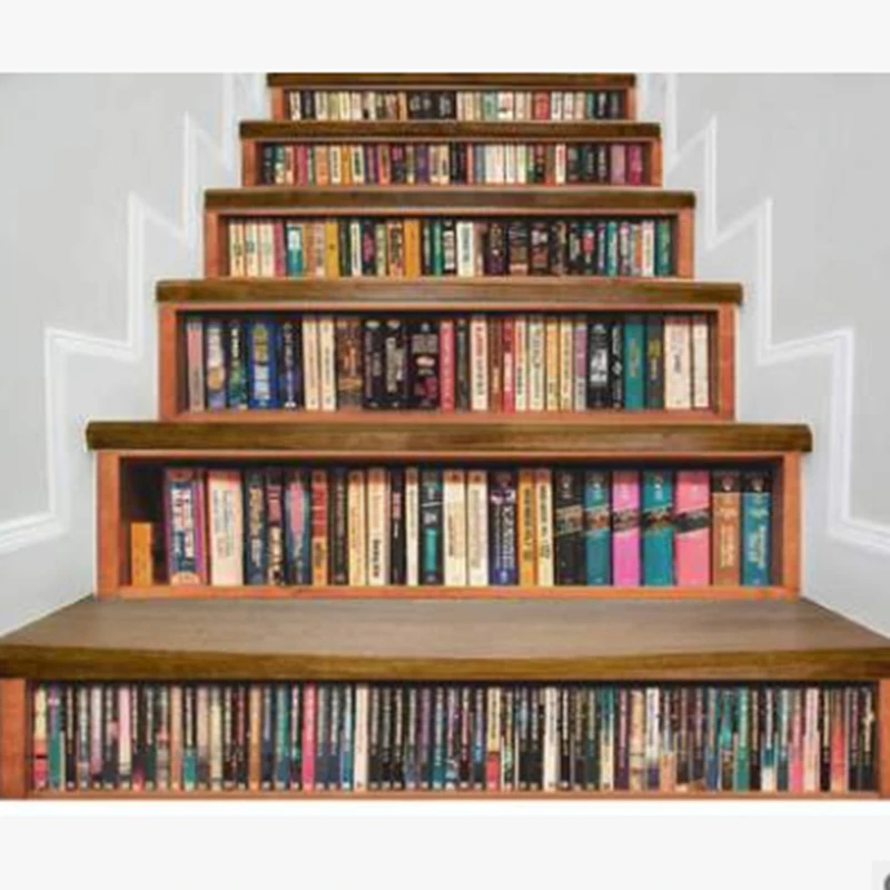 Новинка 3D наклейка на лестницу креативные книги с рисунком водопада