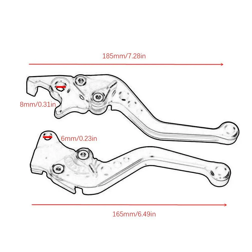 

2pcs Alloy Motorcycle Brake Handle CNC Motorcycle Clutch Brake Lever Handle High Quality Fit for Motorbike Modification