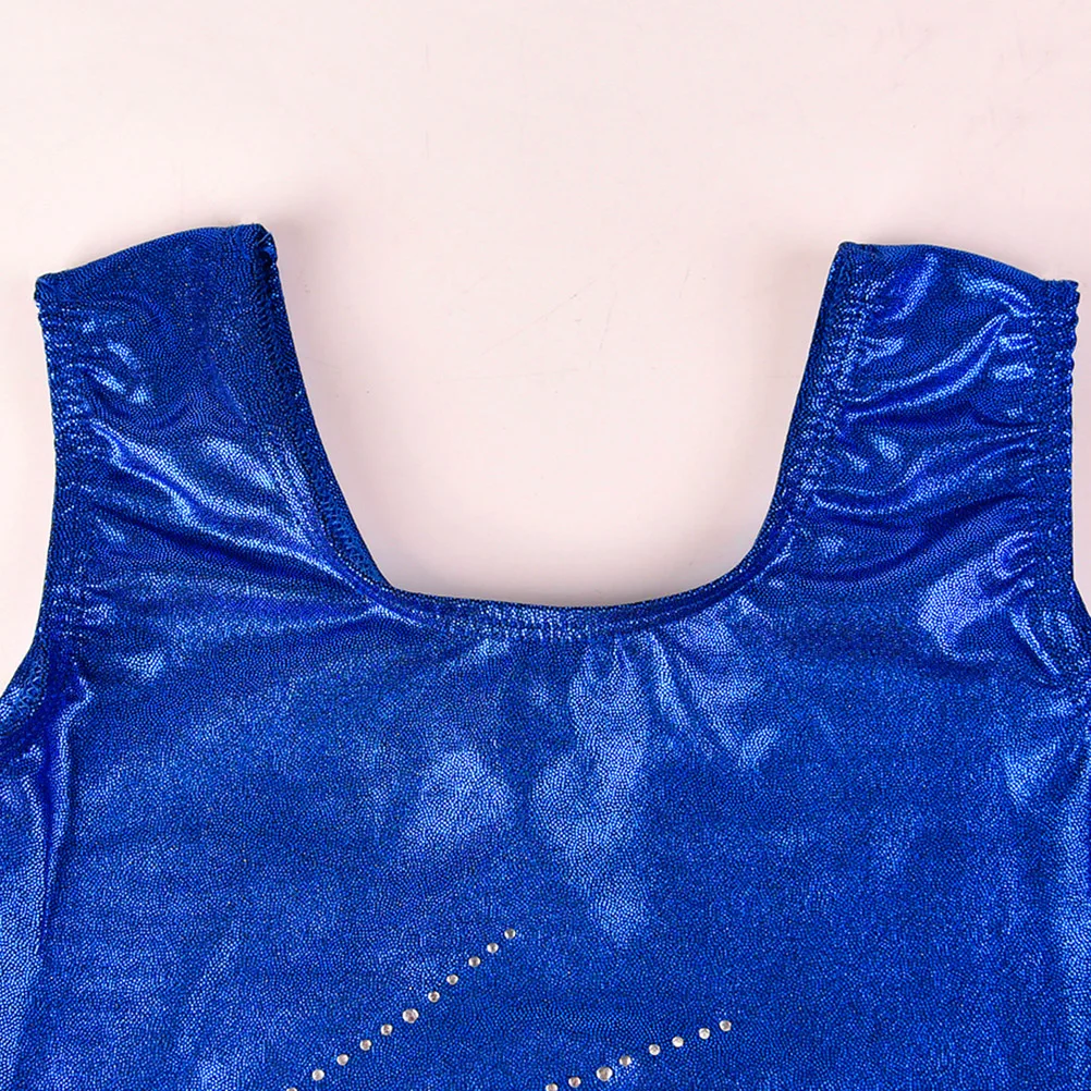 Балетный купальник с металлическим блеском гимнастический костюм без рукавов