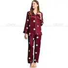 Женский шелковый атлас пижамный комплект Пижама, Пижамный набор, одежда для сна, одежда для сна, одежда для дома, высокое качество XS  3XL размера плюс _ для детей; В качестве подарка на Рождество