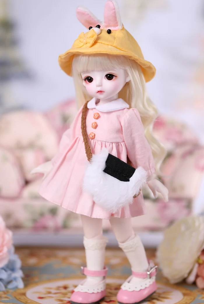 Шарнирная кукла 1/3 1/4 1/6 BJD/SD модное розовое платье одежда для маленьких девочек