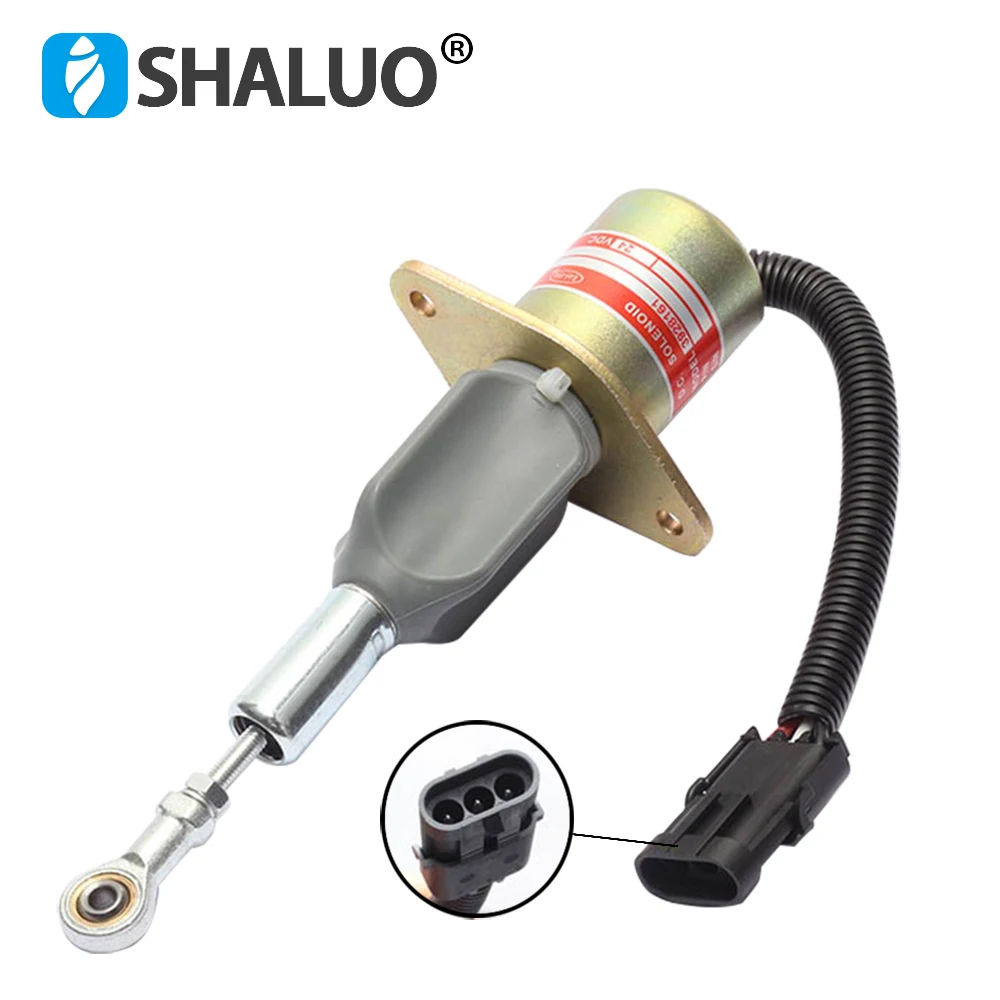 Diesel Gerador de Combustível do Motor Desligar Parada Solenóide Valor Flameout Interruptor 12v 24v Opcional 3928161 Peças e acessórios do gerador
