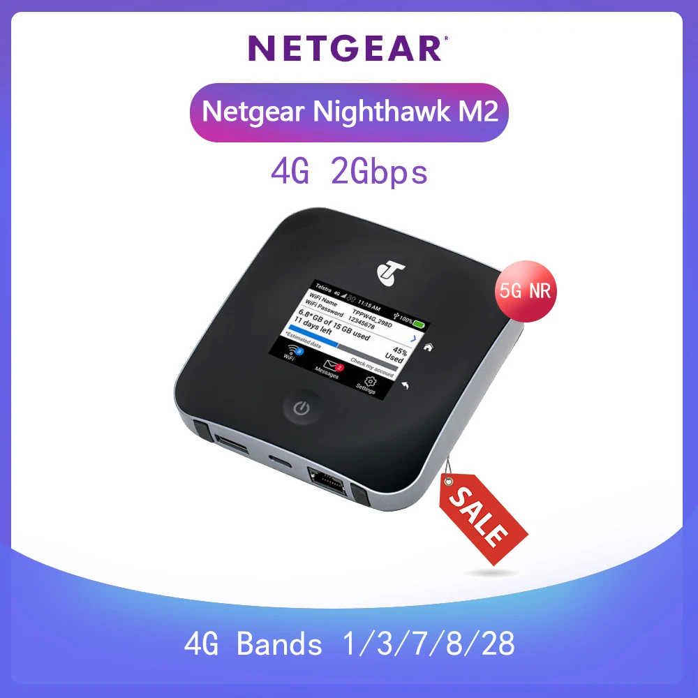 Разблокированная Мобильная точка доступа Wi-Fi Netgear Nighthawk M2 MR2100 cat20 4GX Gigabit 4G 2 Гбит/с
