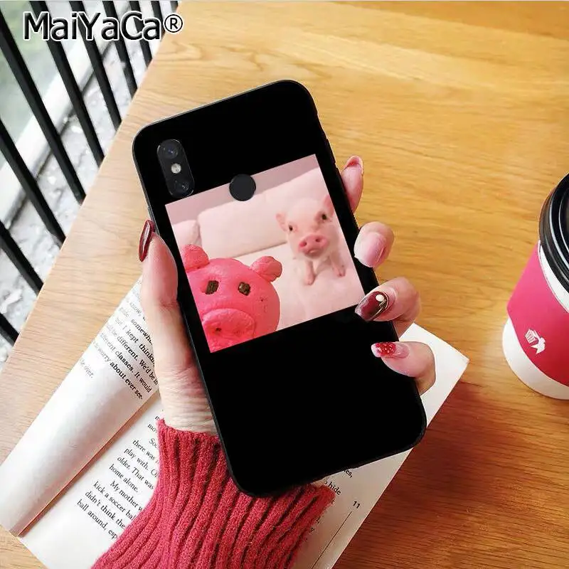 MaiYaCa Couples Cartoon Lovely Pink Pet Pig Coque Shell Phone Case for Xiaomi 8 9 se 5X Redmi 6pro 6A 4X 7 5plus note 5 | Мобильные