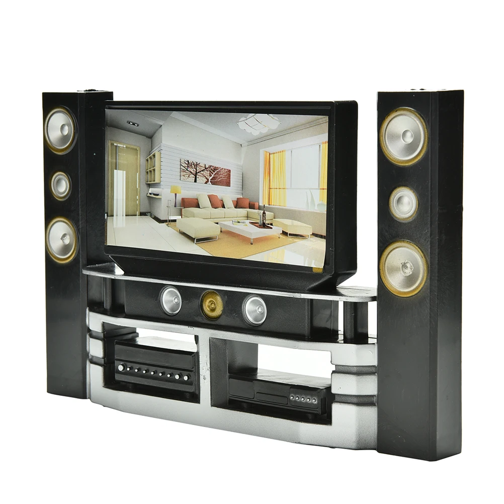 

Мини Hi-Fi ТВ домашний кинотеатр Набор для куклы Барби одежда платье аксессуары домашняя мебель масштаб 1:6 детские игрушки