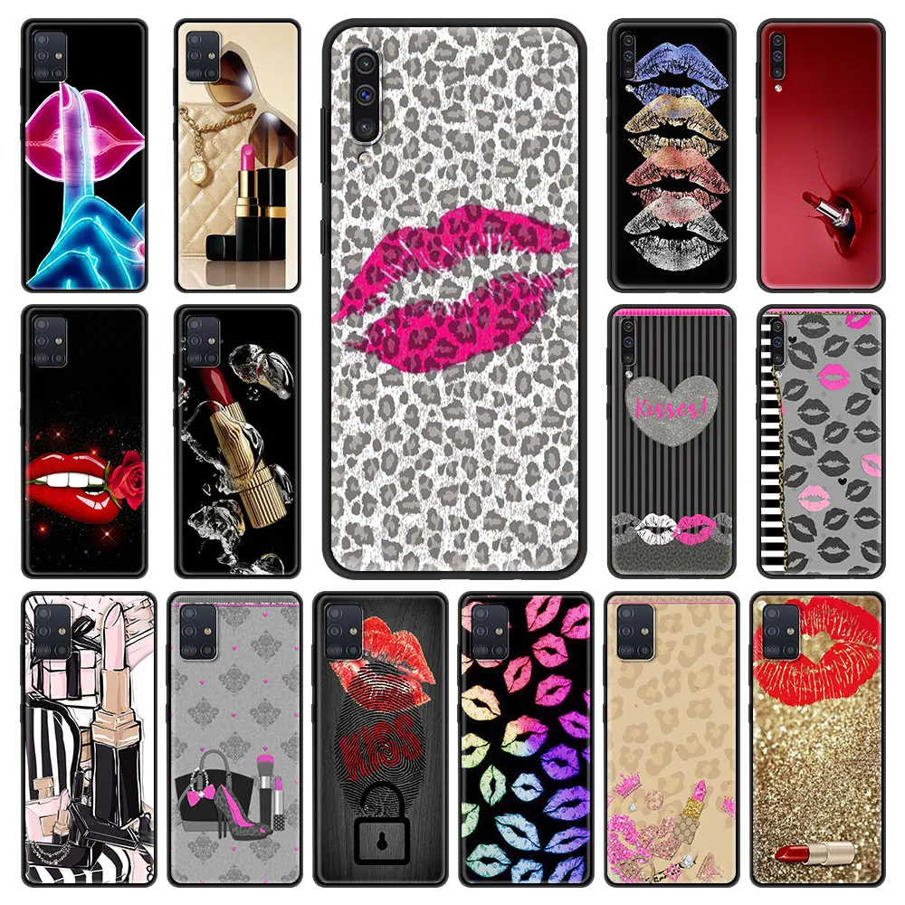 

Luxurious Lipstick Kiss Cover for Samsung Galaxy A51 A71 A21s A31 A41 M31 A11 M51 A12 M31s A01 A91 M11 A42 A32 5G Phone Case