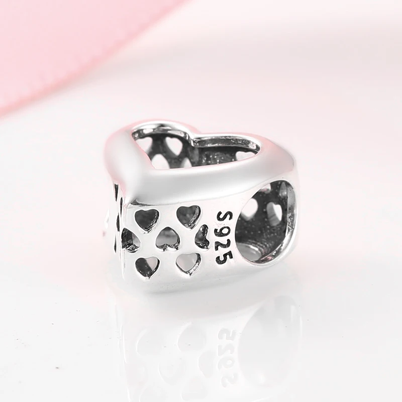 Новое поступление подвески-бусины в виде сердечек для изготовления ювелирных