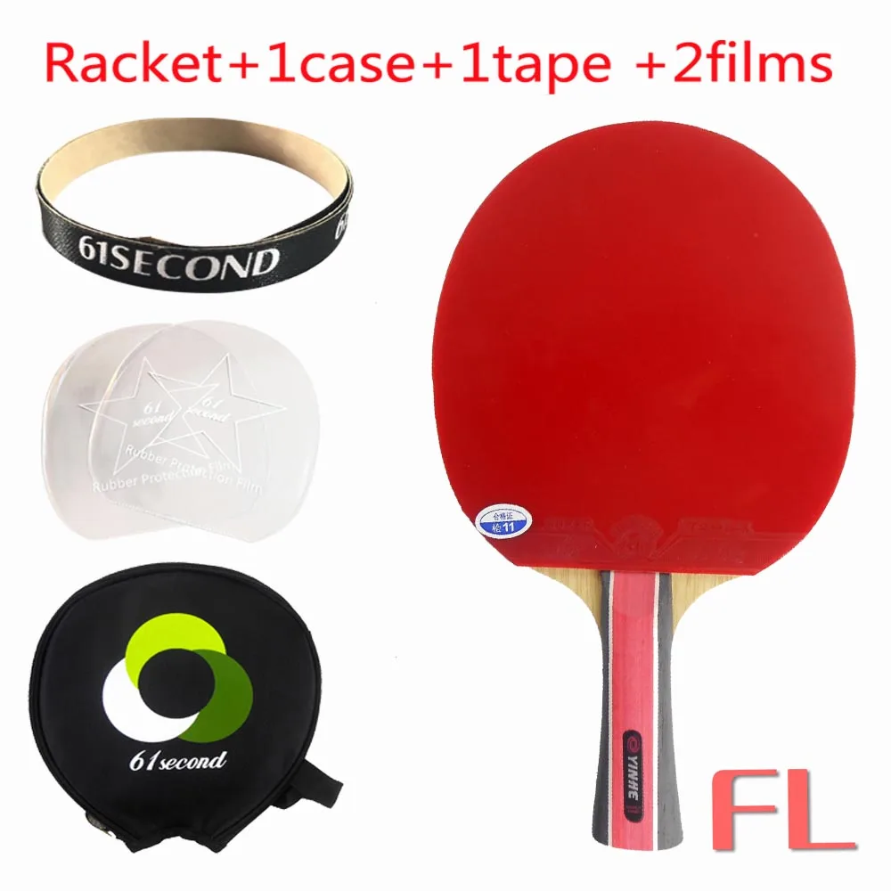 FL racket 1case Профессиональная ракетка для настольного тенниса(пинг-понг): Galaxy YINHE earth.3blade с 2x729 Super FX Rubbers Long shakehand FL - Цвет: FL racket 1case