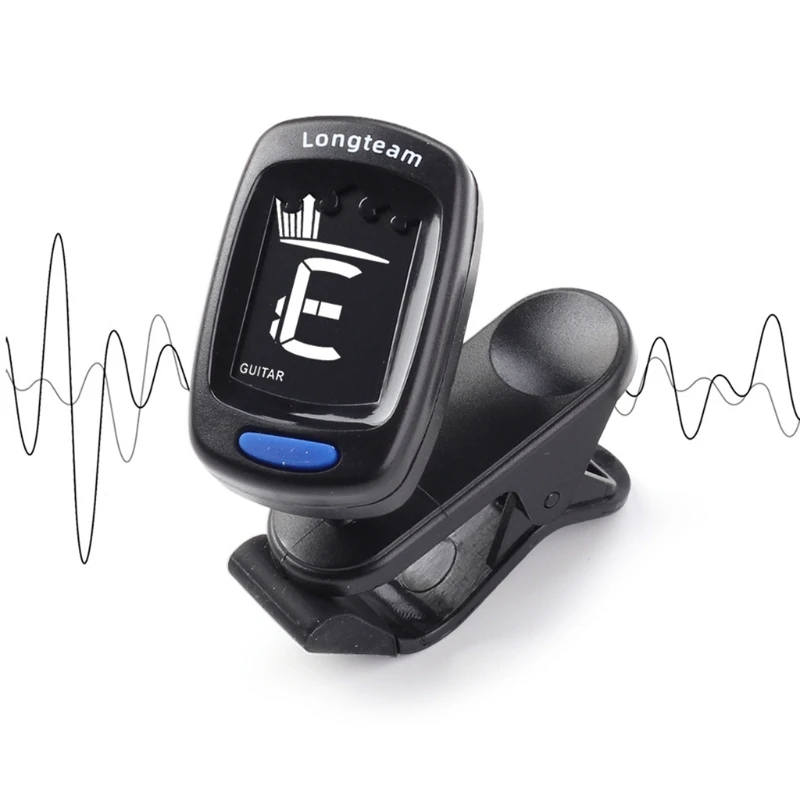 Гитарный тюнер с клипсой цифровой электронный акустический ЖК