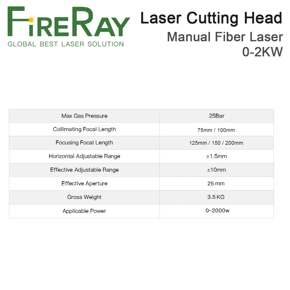 Волоконная Лазерная режущая головка FireRay WSX 0 2 кВт KC13 ручная 2000 Вт для резки