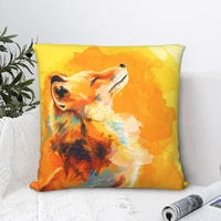 blissful light fox square pillowcase cushion cover cute zipper home decorative pillow case home nordic 4545cm