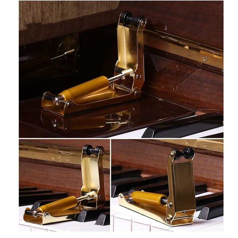 

Piano Lid Slow Descent Device Hydraulic Pressure Fallboard Decelerator Piano Accessories Finger Protection Gold