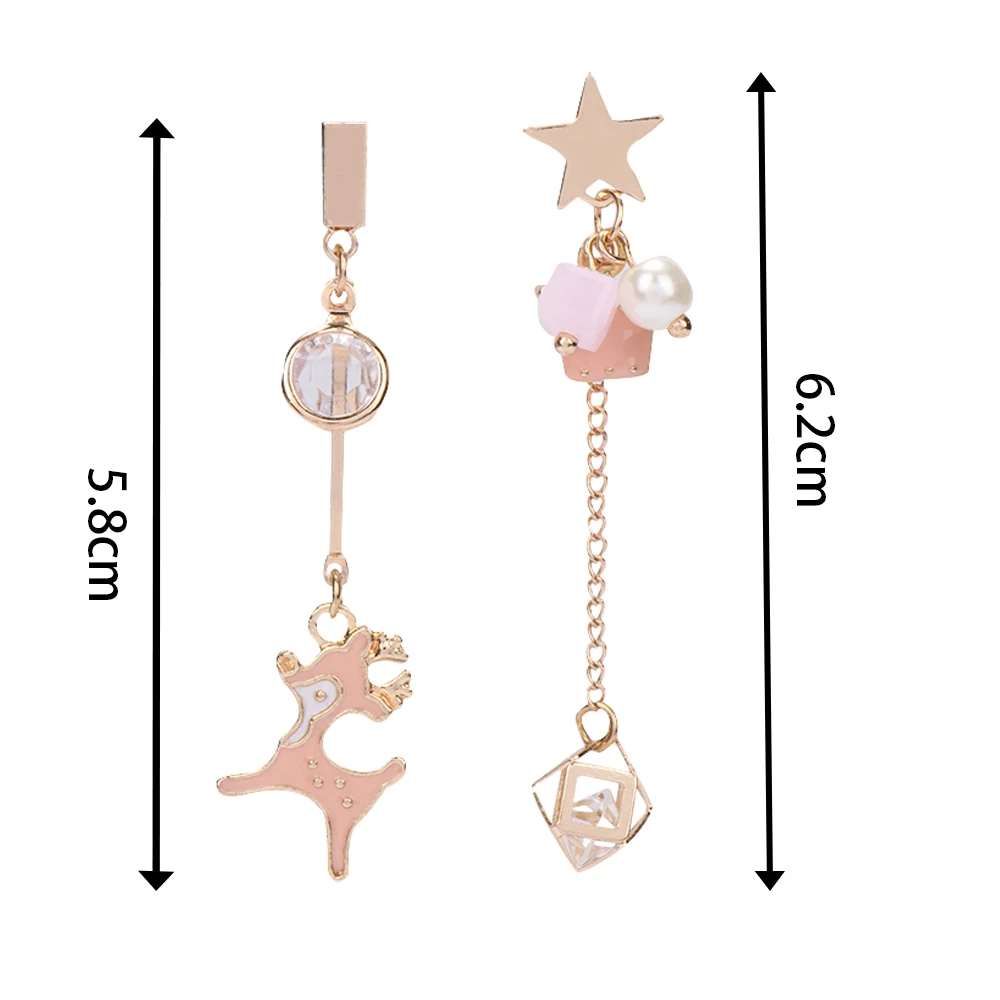 

Trendy Asymmetrical Crystal Umbrella Stud Earrings Fashion Simple Cloud Earring For Women Girls Party Jewelry Wholesale Gifts