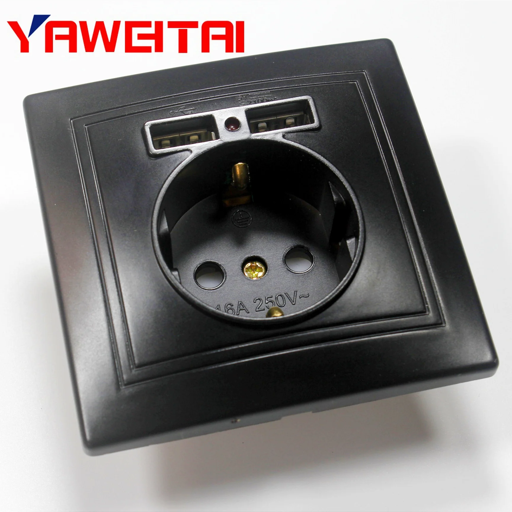 

Розетка настенная с двумя USB-портами, 16 А, 220 В