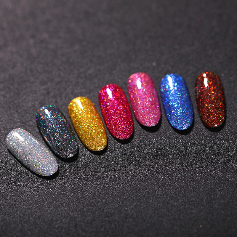 1 коробка платина блестящий порошок для ногтей лазер УФ-гель дизайна полировка