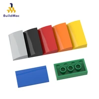 10pcs moc 88930 slope brick curved 2x4x23 no studs with bottom tubes diy building blocks parts educational kids toys