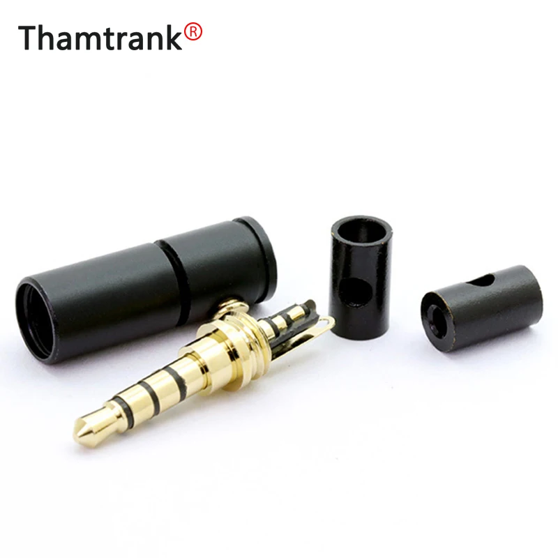 

10pcs Jack 3.5mm 4 Pole Stereo Male Jack 3.5 Audio Plug Connector DIY Solder Adapter for Shure 2mm 4mm 6mm Cable