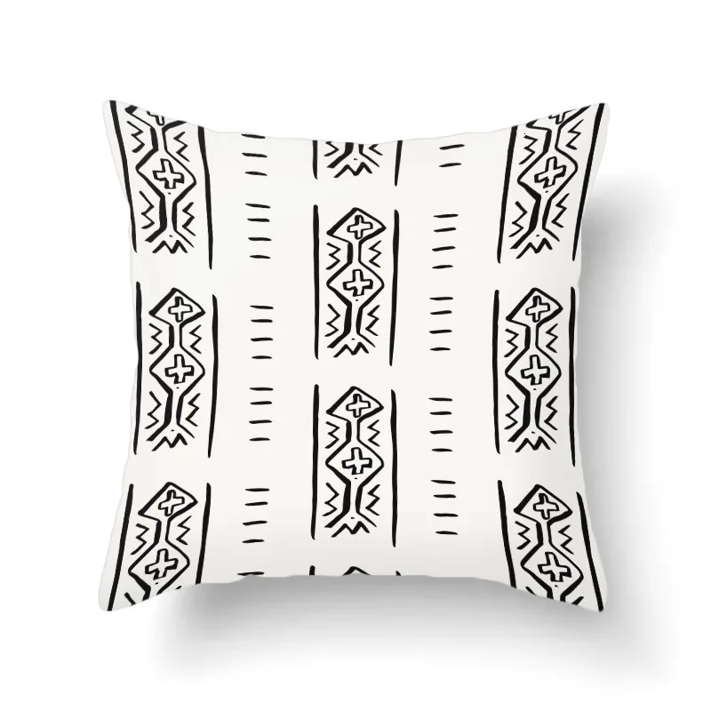 45*45 см плюшевая подушка задняя в полоску Геометрическая фланелевая чехол для