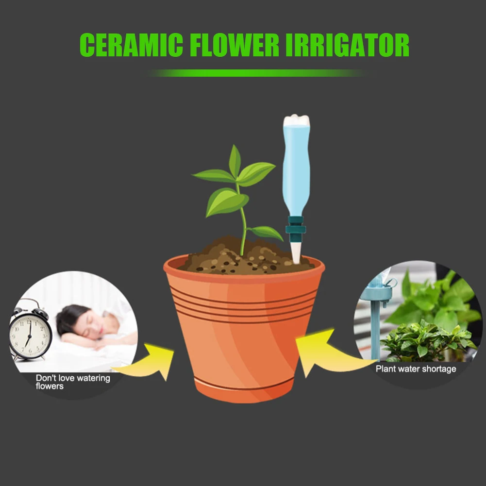 

Ceramic Automatic Dripper Potted Plants Self Watering Device Lazy Environmental Waterer Drip Irrigation Sprinkler Seepage Tool
