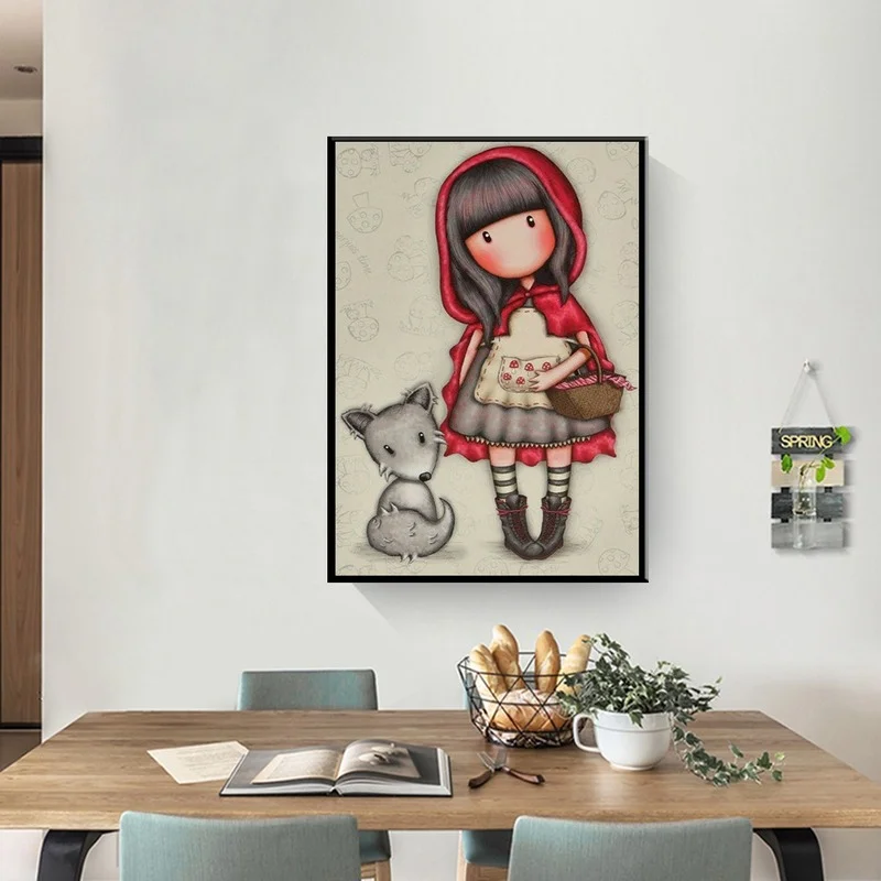 

5D DIY Diamond Painting New Cartoon Girl Picture Full Drill Accessories Diamond Embroidery Cross Stitch Gift Kits Home Decor