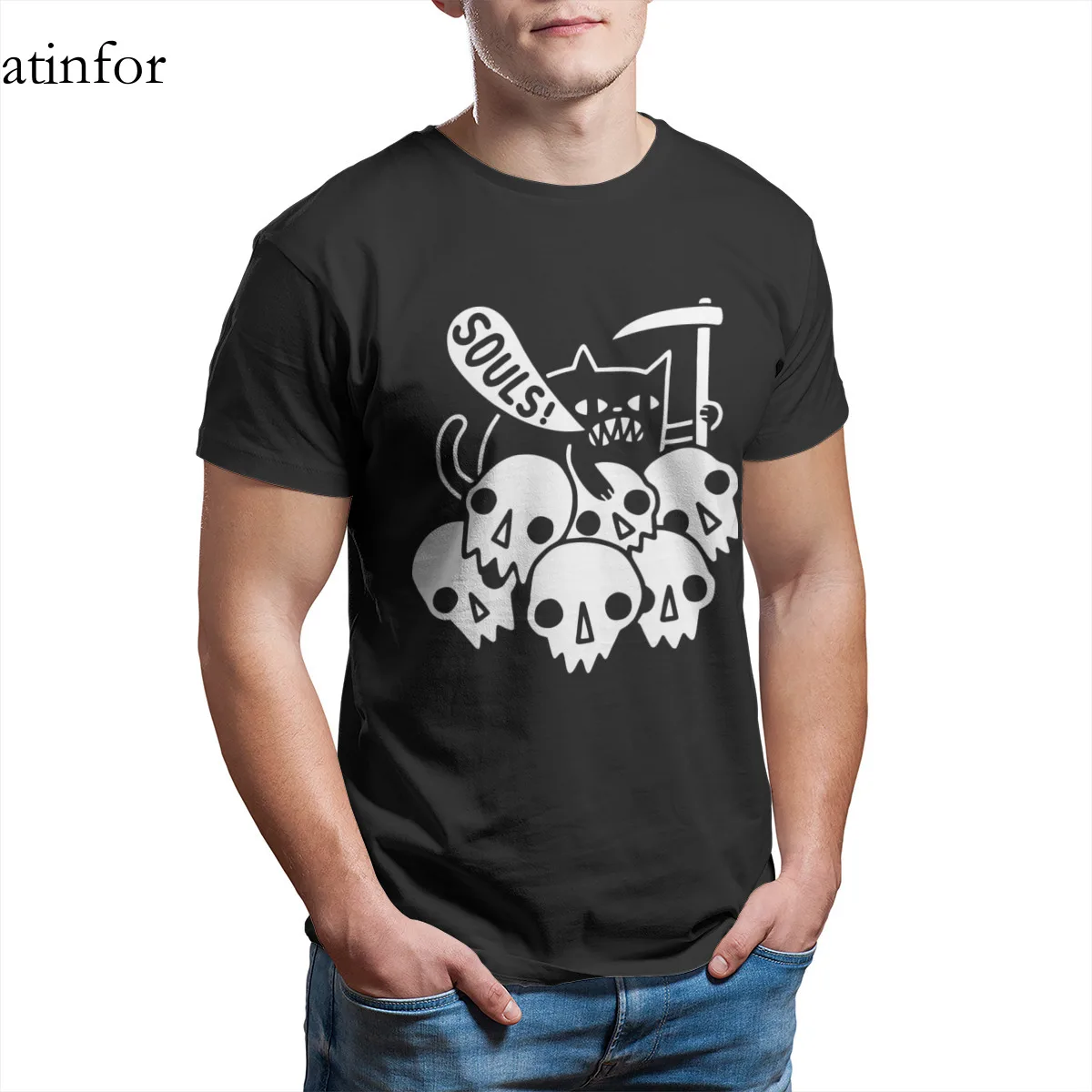 

100% хлопок, Забавный рукав, уличная одежда в стиле хип-хоп, мужская одежда cat get your soul Essentials, 29456